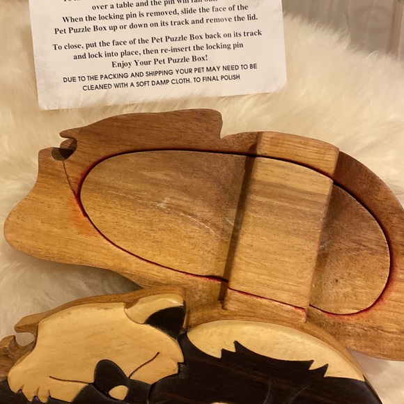 Cat PET PUZZLE BOX with Hidden Compartment uniquely crafted by Daniel Terrico. - Picture 8 of 10